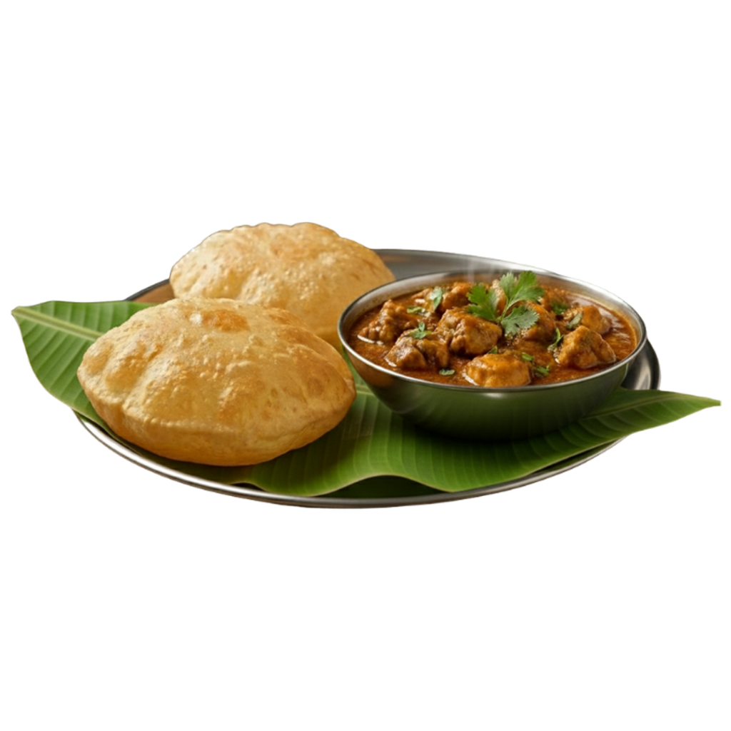 Poori & Chicken Curry
