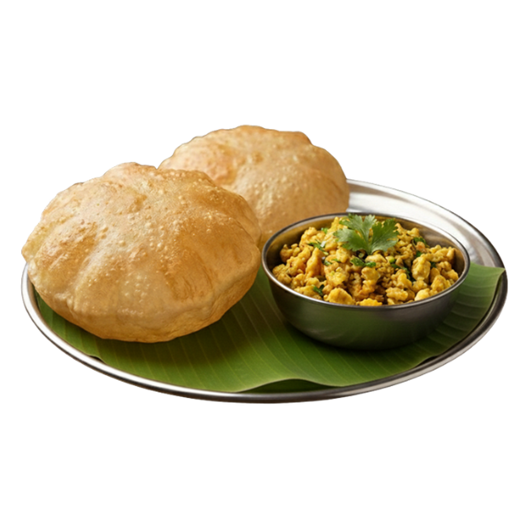 Poori & Egg Bhurji